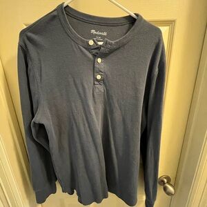 Madewell Blue Long Sleeve Tee